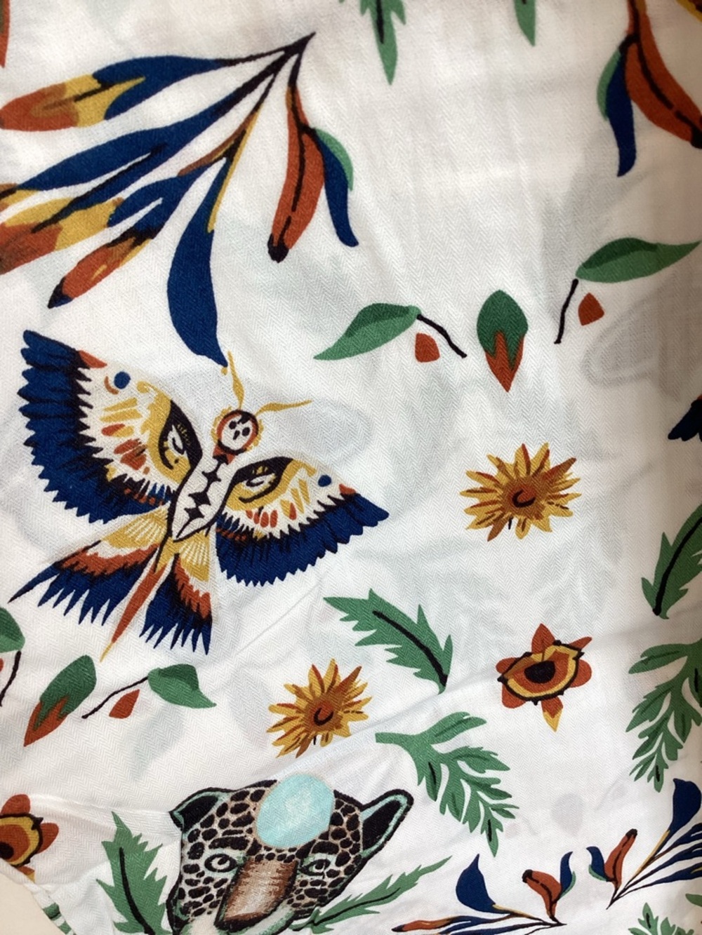 🐆Anthropologie Flannel Pajama Pants LyreBird Cloud New Small Floral Leopard - Picture 9 of 14